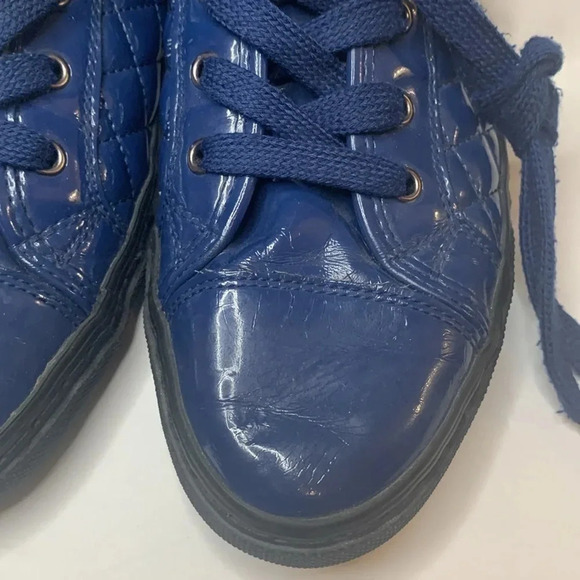 GEOX Quilted Hi Top Sneakers Cobalt Blue Size 9 Waterproof - Picture 5 of 14